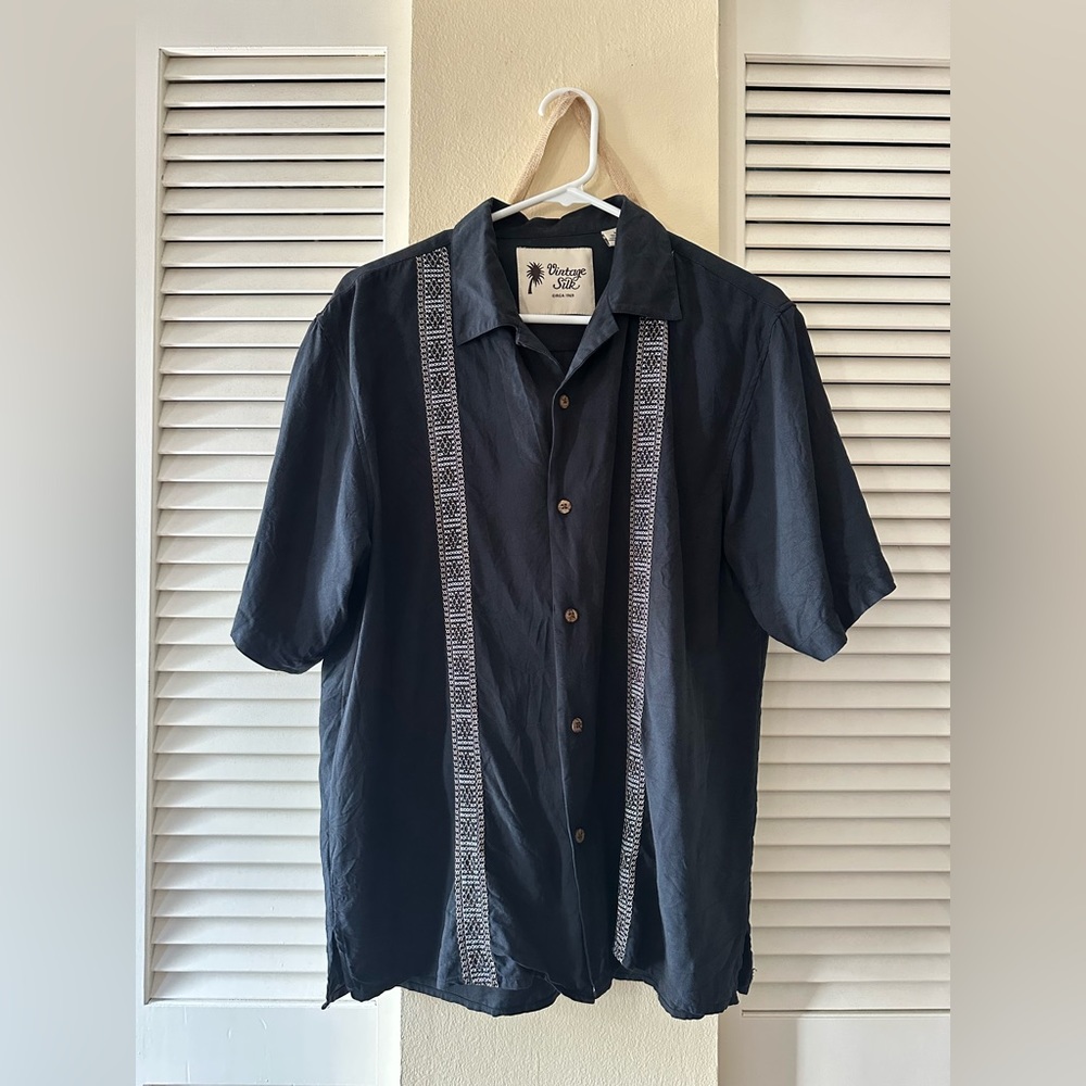 Vintage Silk Button Up Hawaiian Shirt